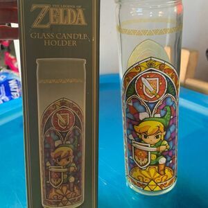 Zelda glass candle holder
